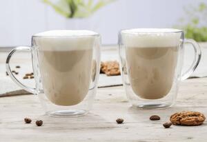 HI Cappuccinoglas 2 st 270 ml genomskinlig