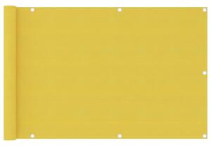 Balkongskärm gul 90x400 cm HDPE