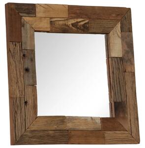 Spegel massivt återvunnet trä 50x50 cm