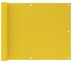 Balkongskärm gul 75x600 cm HDPE