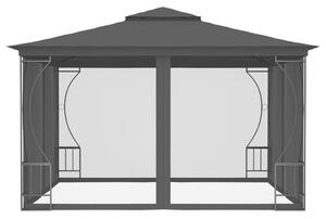Paviljong med nät 300x300x265 cm antracit