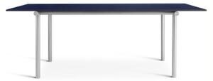 PLEASE WAIT to be SEATED - Tubby Tube Table / By Faye Toogood - Matbord - Navy Blue / Aluminum - W180 x D90 x H70 cm