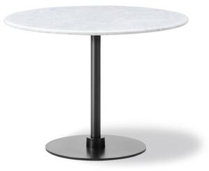 Fredericia Furniture - Plan Column Table 6629 / By Edward Barber & Jay Osgerby - Cafe-table - White Carrara / Black - Ø90 x H105 cm