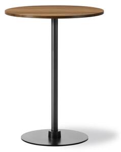 Fredericia Furniture - Plan Column Table 6627 / By Edward Barber & Jay Osgerby - Cafe-table - Smoked Oak Oil / Black - Ø72 x H95 cm