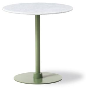 Fredericia Furniture - Plan Column Table 6627 / By Edward Barber & Jay Osgerby - Cafe-table - White Carrara / Modernist Green - Ø72 x H105 cm
