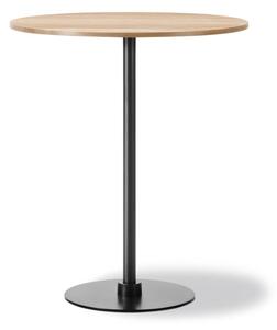 Fredericia Furniture - Plan Column Table 6629 / By Edward Barber & Jay Osgerby - Cafe-table - Oak Light Oil / Black - Ø90 x H105 cm