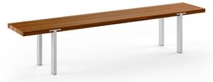 Naver Collection - Bench / GM 2210, 2212 & 2214 by Nissen & Gehl - Bänk - Oiled Walnut / Stainless steel - GM 2210: D40 x L150 x H44 cm