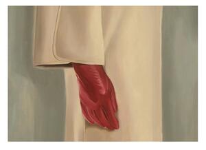 Paper Collective - Red Glove - Affisch - grey / white / cream - 50 x 70 cm
