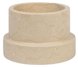 Mette Ditmer - MARBLE Block Candleholder - Ljusstake - Sand - Tall - Stock sale - Ø10 x H6,5 cm