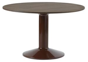 Muuto - Midst Table - Matbord - Dark Oiled Oak / Dark Red - Ø120 x H73 cm