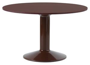 Muuto - Midst Table - Matbord - Dark Red Linoleum / Dark Red - Ø120 x H73 cm
