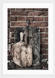 Rustic cutting boards poster - 30x40