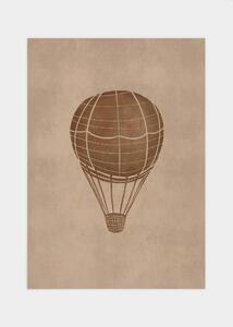 Brown air balloon poster - 50x70