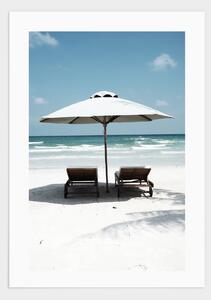 Tropical sunbeds poster - 30x40