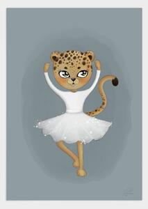 Baby ballet leopard poster - 21x30