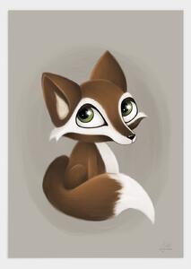 Baby fox poster - 21x30