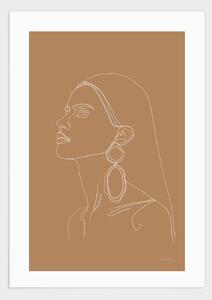 Woman with earrings poster - 21x30