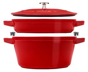 Staub Stackable Set 2-st, Gryt & kastrullset Stackable, Körsbär