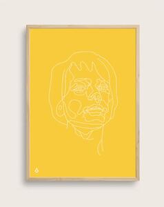 Taishō - Eye Contact - Affisch - Yellow - A4