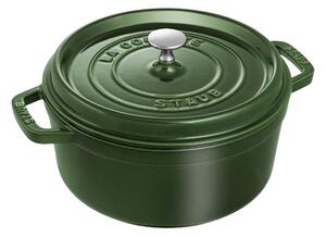 Staub La Cocotte Gryta 24 cm / 3,7 l, Rund, Basilika-Grön, Gjutjärn