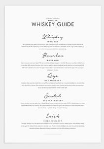 Whiskey guide poster - 30x40