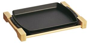 Staub Serving Uppläggnings & serveringsfat 33 cm x 22 cm, Gjutjärn, Svart