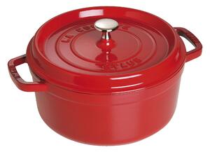 Staub La Cocotte Gryta 24 cm / 3,7 l, Rund, Körsbär, Gjutjärn