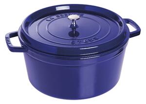 Staub La Cocotte Gryta 30 cm / 8,4 l, Rund, Mörkblå, Gjutjärn