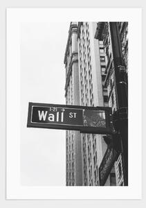 Wall street sign poster - 30x40