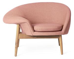 Warm Nordic - Fried Egg Chair / Oiled Oak - Fåtölj - Canvas 614 (Pale Rose) - L99 x W68 x H68 cm