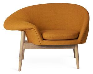 Warm Nordic - Fried Egg Chair / Oiled Oak - Fåtölj - Canvas 424 (Dark Ochre) - L99 x W68 x H68 cm
