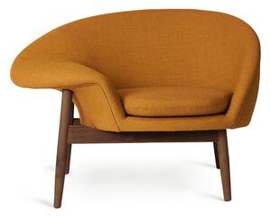 Warm Nordic - Fried Egg Chair / Smoked Oak - Fåtölj - Canvas 424 (Dark Ochre) - L99 x W68 x H68 cm