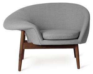 Warm Nordic - Fried Egg Chair / Smoked Oak - Fåtölj - Canvas 134 (Grey Melange) - L99 x W68 x H68 cm