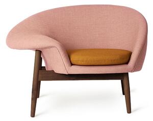 Warm Nordic - Fried Egg Chair / Smoked Oak - Fåtölj - Canvas 614 (Pale Rose) / Canvas 424 (Dark Ochre) - L99 x W68 x H68 cm