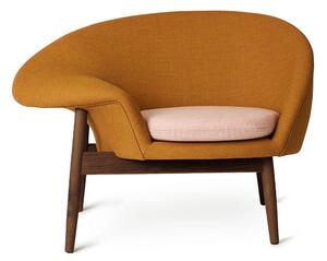 Warm Nordic - Fried Egg Chair / Smoked Oak - Fåtölj - Canvas 424 (Dark Ochre) / Canvas 614 (Pale Rose) - L99 x W68 x H68 cm