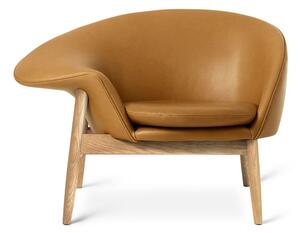 Warm Nordic - Fried Egg Chair / Oiled Oak - Fåtölj - Vitoria (Cognac) - L99 x W68 x H68 cm