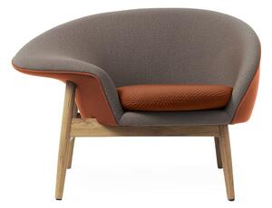 Warm Nordic - Fried Egg Chair / Oiled Oak - Fåtölj - Hero 481 (Caramel) / Sprinkles 174 (Grey) / Mosaic 472 (Brown)rinkles 724 (Brown) / Mosaic 722 (Grey) - L99 x W68 x H68 cm