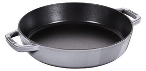 Staub Pans Stekpanna med 2 handtag 26 cm, Gjutjärn, Grafitgrå