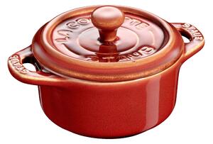 Staub Ceramique Minigryta 10 cm, Rund, Antik koppar, Ceramic