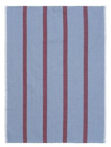 Ferm Living - Hale Tea Towel - Kökshandduk - Faded Blue/Burgundy - W50 x H70 cm