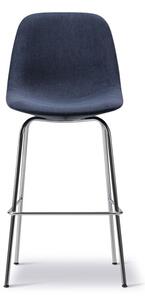 Fredericia Furniture - Eyes 4-Leg Barstool 4830 by Foersom & Hiort-Lorenzen - Barstol - Gentle 183 / Chrome - W51 x D59 x H111 x SH75 cm