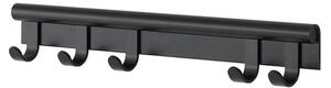 Muuto - Coil Coat Rack - Krokar - Black Small - H9,5 x W60x D6,5 cm