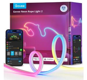 Govee - Neon 2 MATTER böjbar LED list 3m RGBIC Wi-Fi IP67