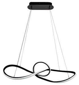 LED ljuskrona med textilsladd MARCO LED/42W/230V svart
