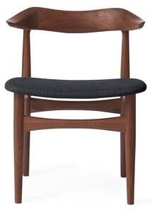 Warm Nordic - Cow Horn Chair - Matstol - Hallingdal 180 (Anthracite Melange) - L55 x W49 x H74 cm