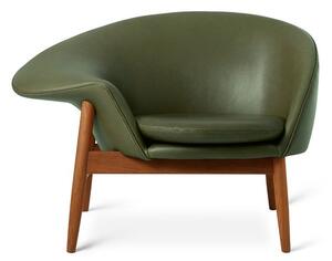 Warm Nordic - Fried Egg Chair / Oiled Teak - Fåtölj - Challenger 258 (Pickle Green) - L99 x W68 x H68 cm