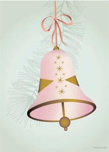 ViSSEVASSE - Christmas Bell rose - cart - Kort - Christmas Bell Rose - Card - 15 x 21 cm