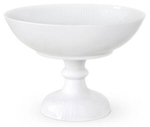 Royal Copenhagen - Vit Räfflat - Skålar - Skål för servering - Skål på fod - 15 cm - 15 cm