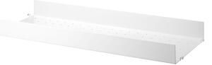 String Furniture - Metal Shelf w/ High Edge - Hylla - White - 58x30x7 cm