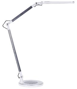 Skrivbord LED Lampa Metall Aluminium Silver med Bas Dubbel Dimning Touch-knapp Ljus Kontor Arbetsrum Modern Beliani